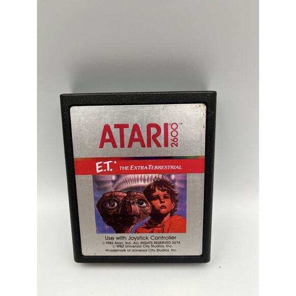 ET THE EXTRA TERRESTRIAL Atari 2600 Game cartridge tested - Picture 1 of 5